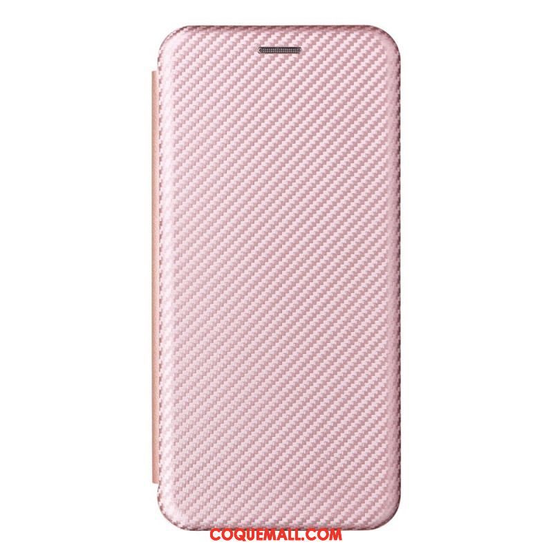 Flip Cover Oppo Find X5 Lite Texture Fibre Carbone