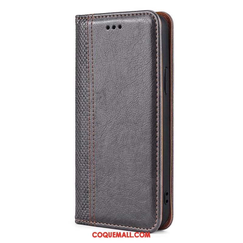 Flip Cover Oppo Find X5 Pro Effet Cuir Vintage