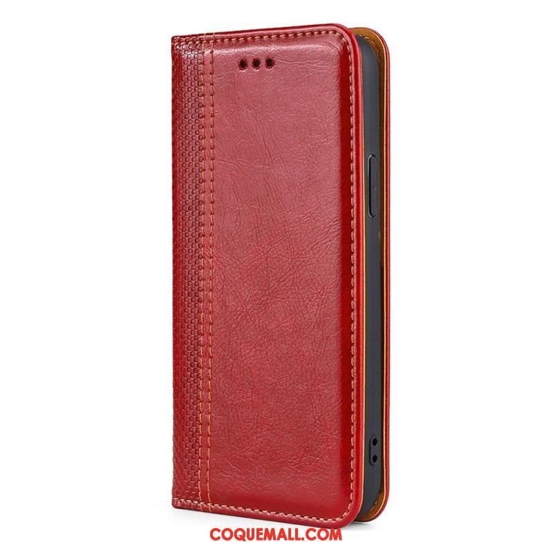 Flip Cover Oppo Find X5 Pro Effet Cuir Vintage