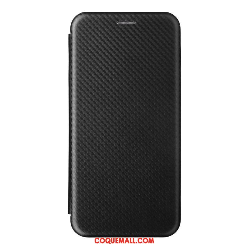 Flip Cover Oppo Find X5 Pro Texture Fibre Carbone