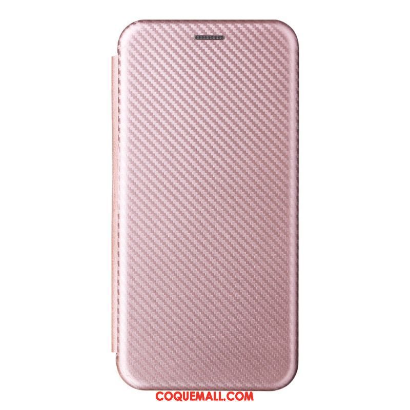 Flip Cover Oppo Find X5 Pro Texture Fibre Carbone