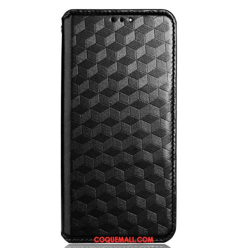 Flip Cover Oppo Reno 6 5G Effet Cuir Diamant 3D