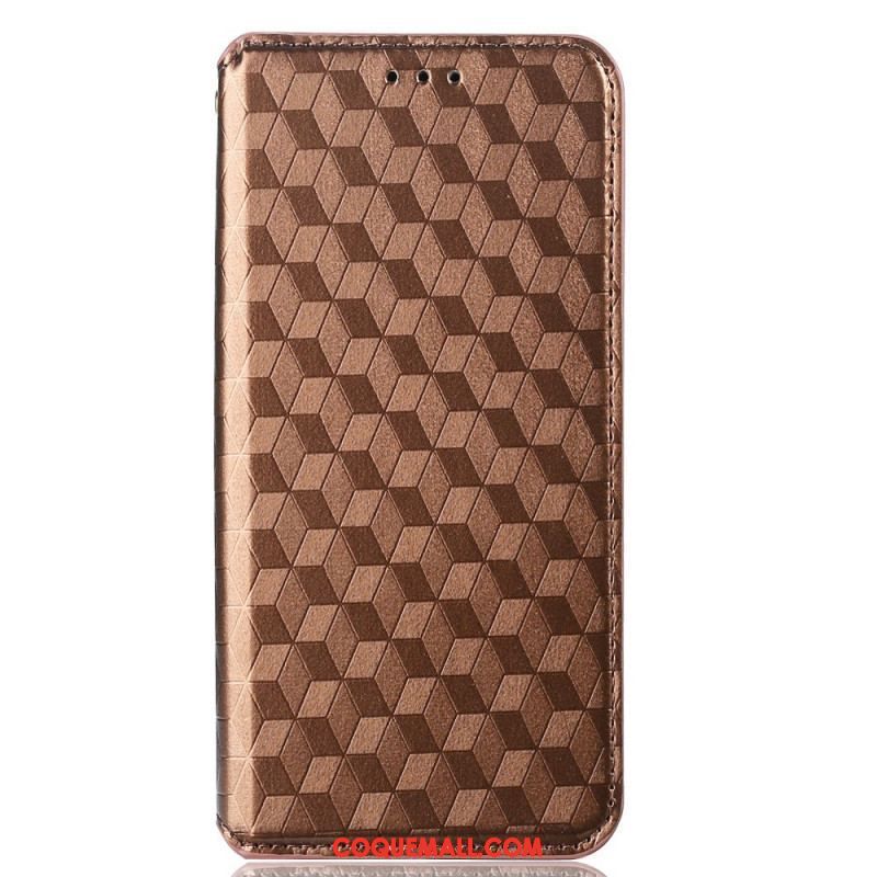 Flip Cover Oppo Reno 6 5G Effet Cuir Diamant 3D