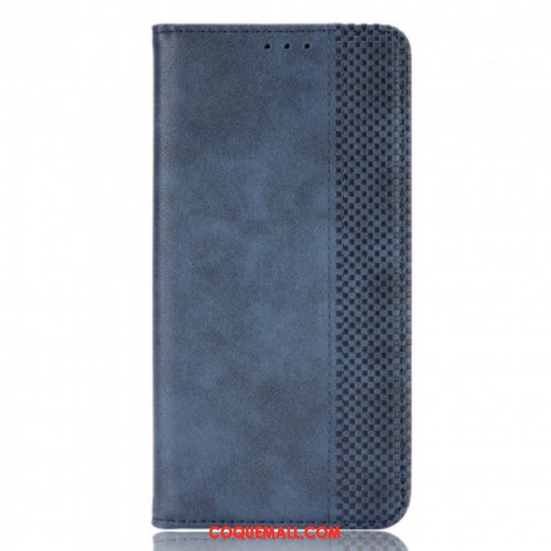 Flip Cover Oppo Reno 6 5G Effet Cuir Vintage Stylisé