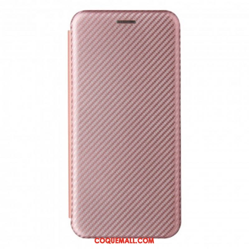 Flip Cover Oppo Reno 6 5G Silicone Carbone Coloré