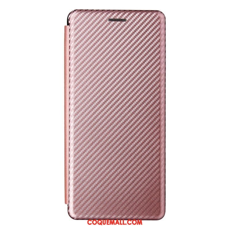 Flip Cover Oppo Reno 6 Pro 5G Fibre de Carbone et Sangle