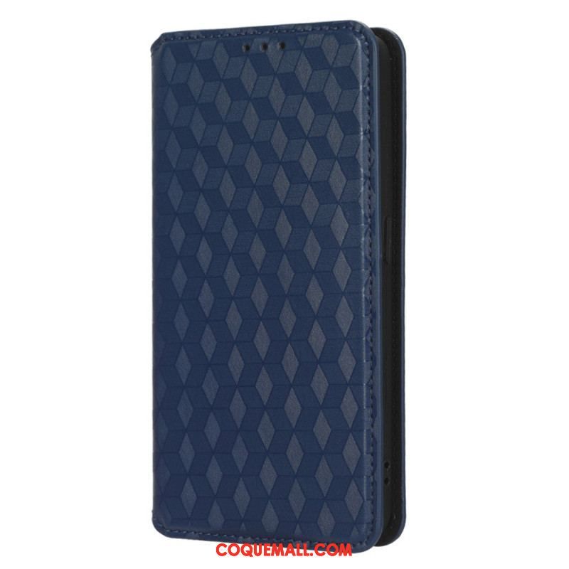 Flip Cover Oppo Reno 8 Effet Cuir Cubes 3D