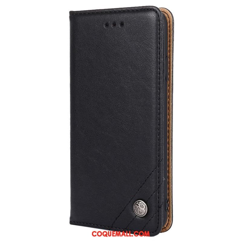 Flip Cover Oppo Reno 8 Rivet Décoratif