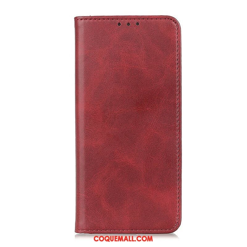 Flip Cover Samsung Galaxy A12 / M12 Cuir Fendu