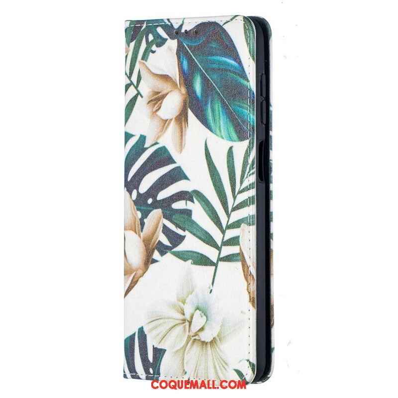 Flip Cover Samsung Galaxy A12 / M12 Feuilles