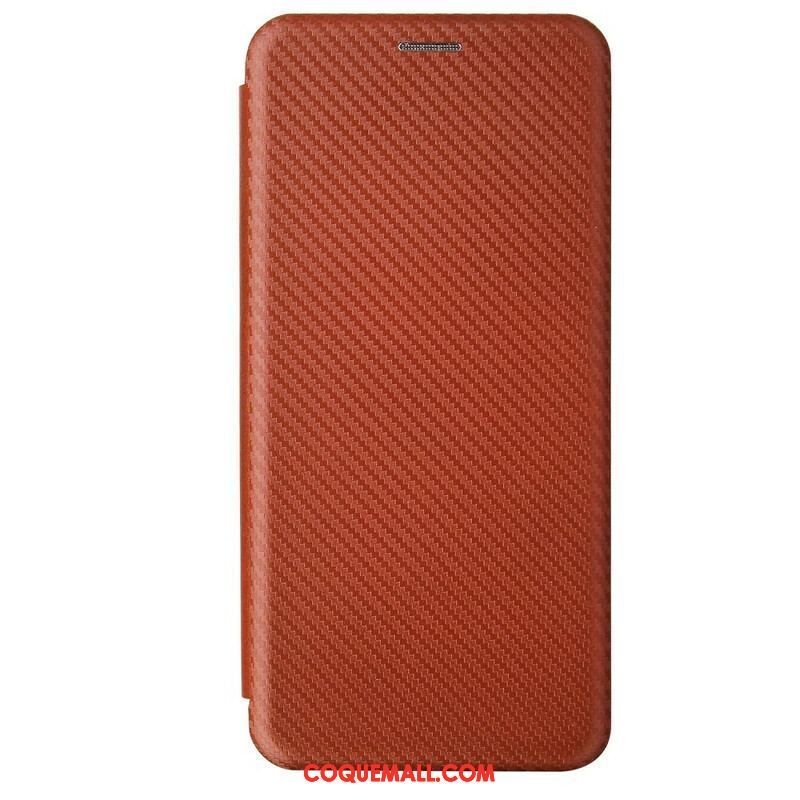 Flip Cover Samsung Galaxy A12 / M12 /Fibre Carbone