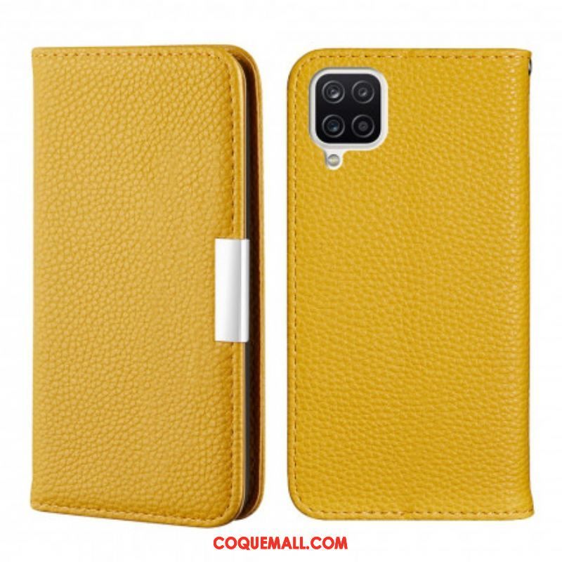 Flip Cover Samsung Galaxy A12 / M12 Simili Cuir Litchi Ultra Chic