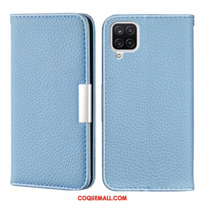 Flip Cover Samsung Galaxy A12 / M12 Simili Cuir Litchi Ultra Chic