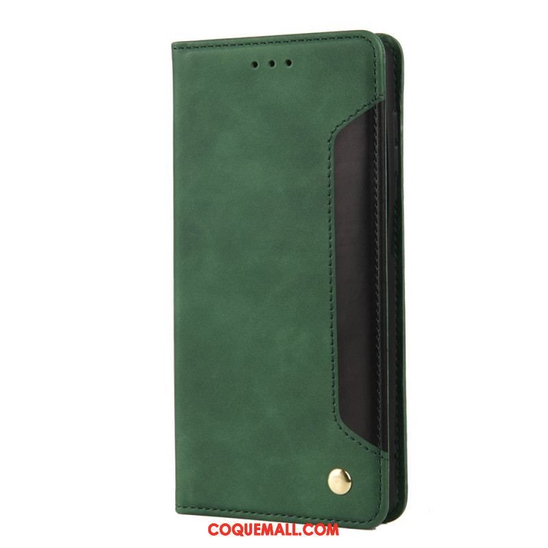 Flip Cover Samsung Galaxy A13 5G / A04s Effet Cuir Business Bicolore