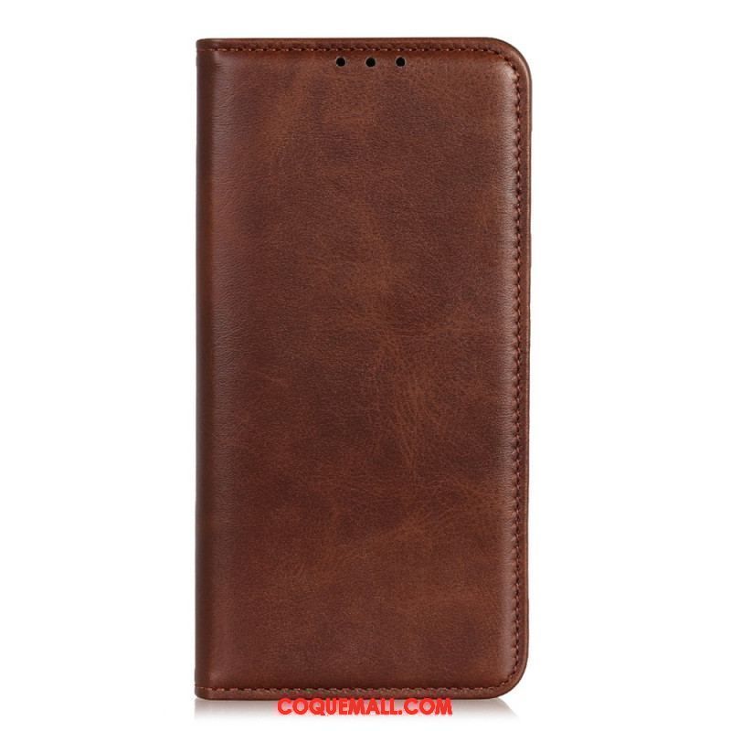 Flip Cover Samsung Galaxy A14 5G / A14 Cuir Fendu