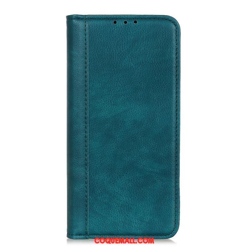 Flip Cover Samsung Galaxy A14 5G / A14 Cuir Fendu Stylé