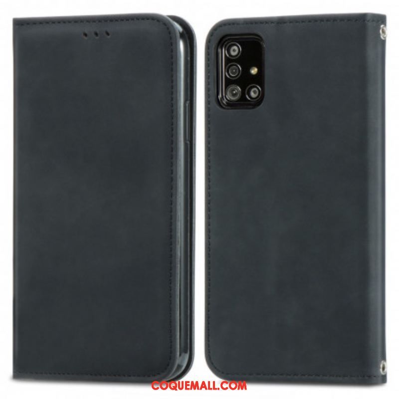 Flip Cover Samsung Galaxy A51 5G Simili Cuir Vintage