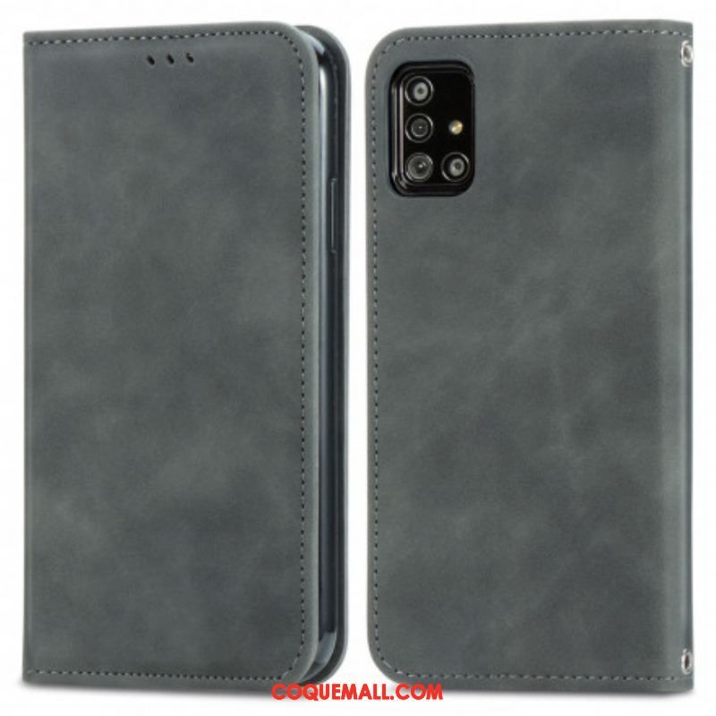 Flip Cover Samsung Galaxy A51 5G Simili Cuir Vintage