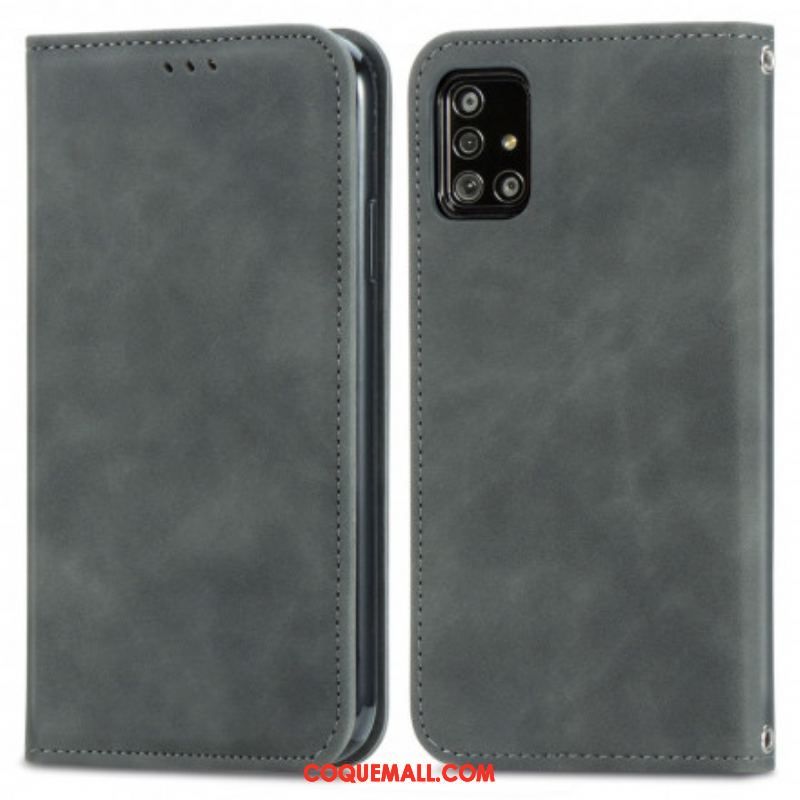 Flip Cover Samsung Galaxy A51 5G Simili Cuir Vintage