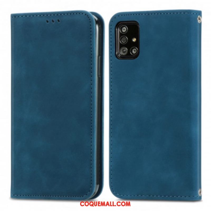 Flip Cover Samsung Galaxy A51 5G Simili Cuir Vintage