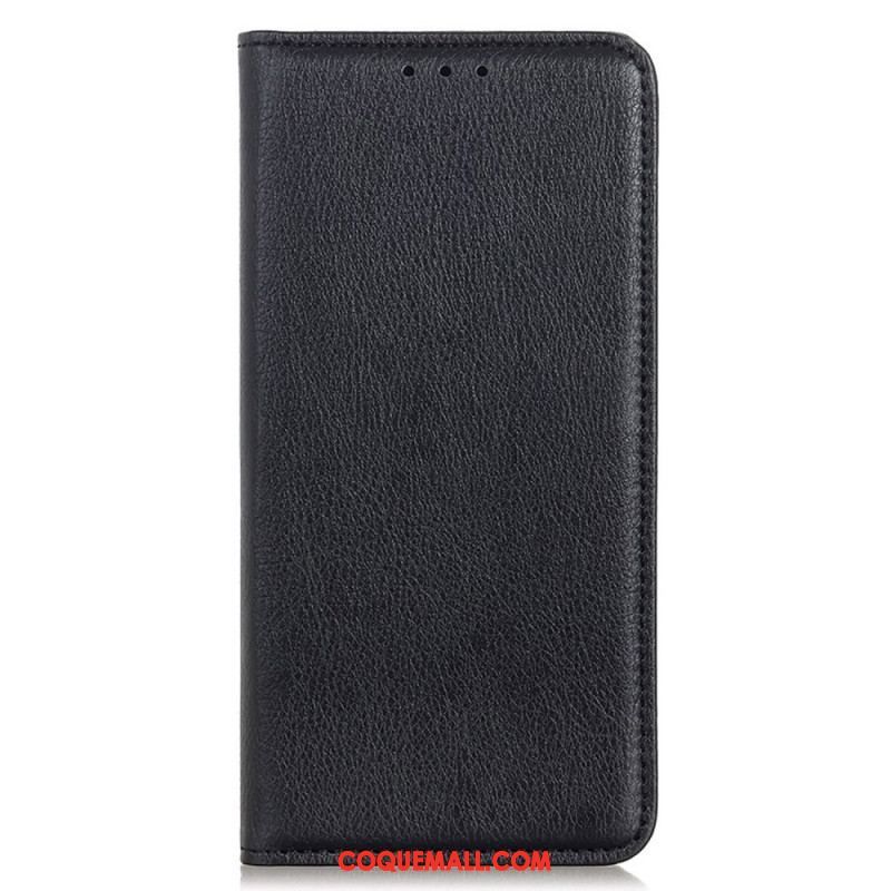 Flip Cover Samsung Galaxy M13 Cuir Fendu Litchi