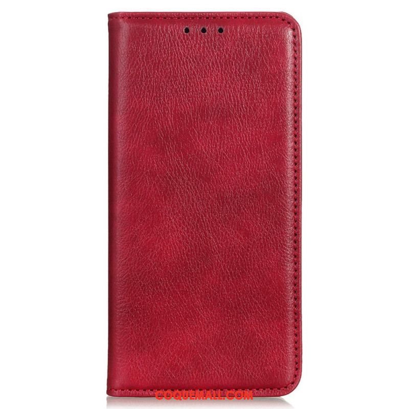 Flip Cover Samsung Galaxy M13 Cuir Fendu Litchi