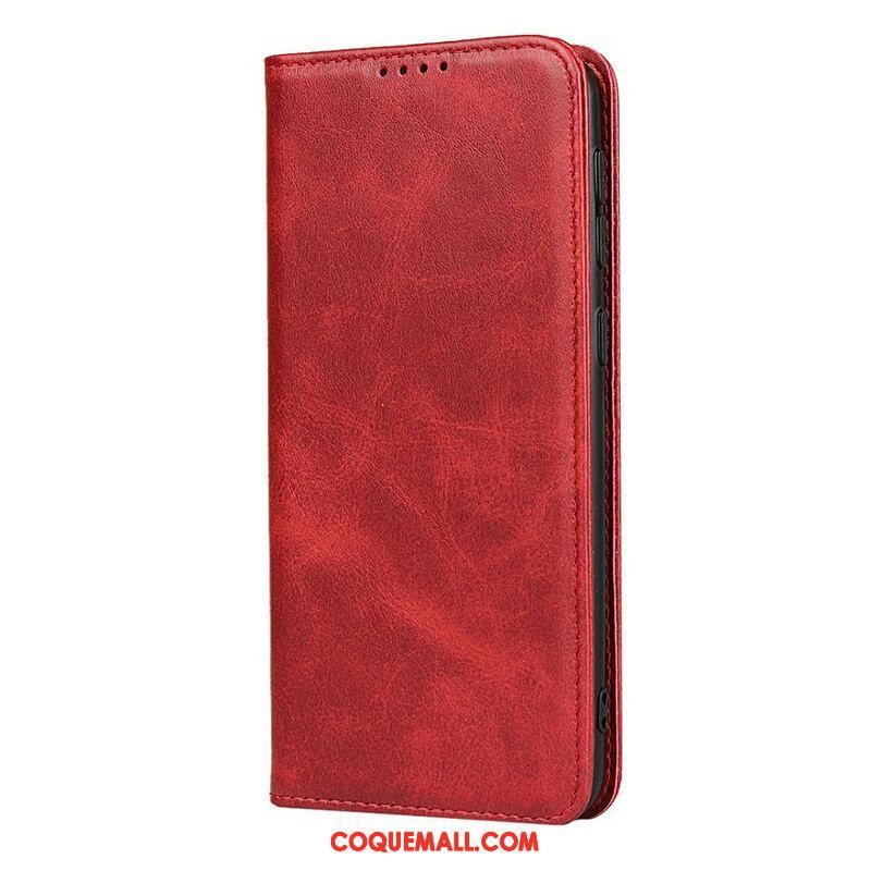 Flip Cover Samsung Galaxy M21 Cuir Fendu Élégance