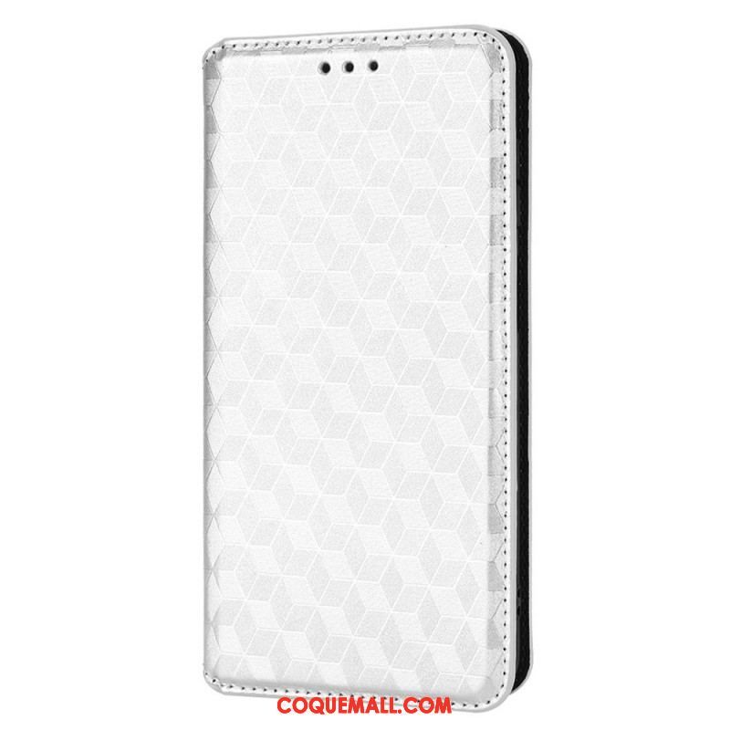 Flip Cover Samsung Galaxy M23 Effet Cuir Cubes 3D