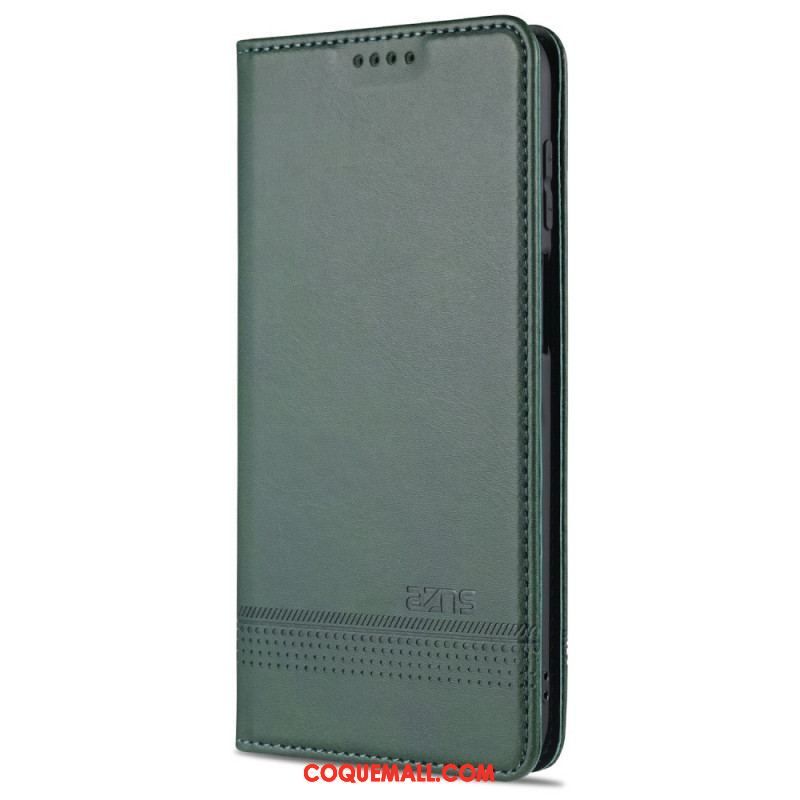 Flip Cover Samsung Galaxy M32 Style Cuir AZNS