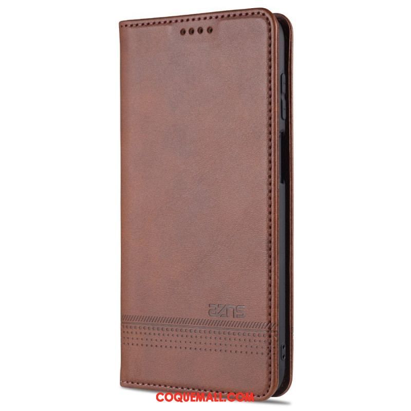 Flip Cover Samsung Galaxy M32 Style Cuir AZNS