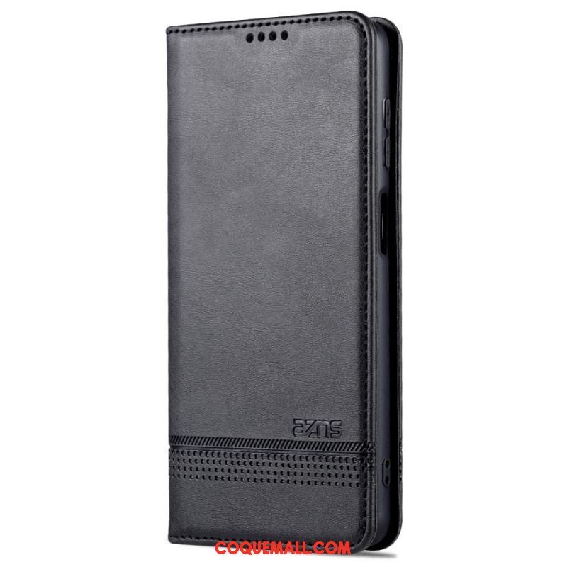 Flip Cover Samsung Galaxy M52 5G AZNS Effet Cuir