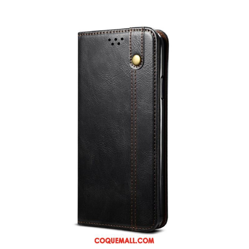 Flip Cover Samsung Galaxy S21 5G Simili Cuir Ciré