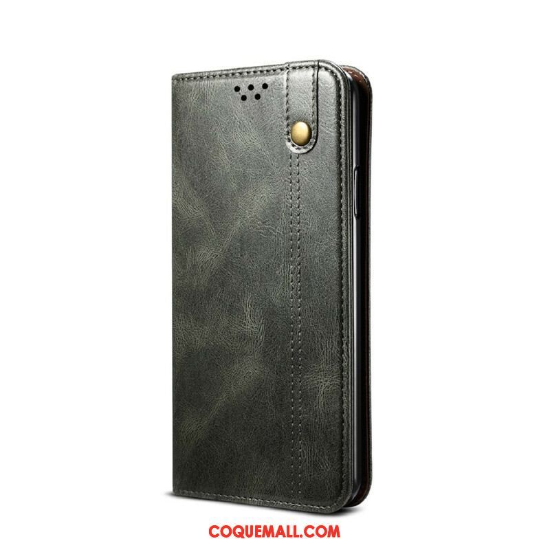 Flip Cover Samsung Galaxy S21 5G Simili Cuir Ciré