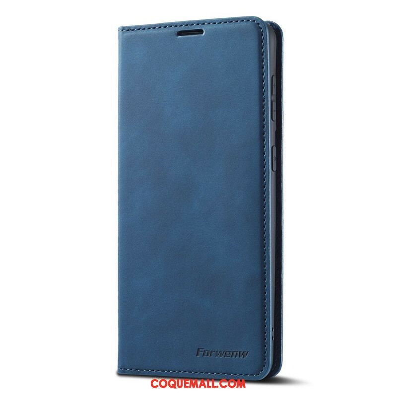 Flip Cover Samsung Galaxy S21 FE Effet Cuir FORWENW