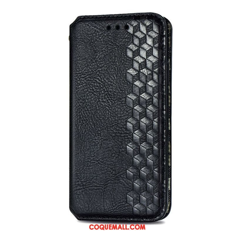 Flip Cover Samsung Galaxy S21 FE Effet Cuir Texture Diamant