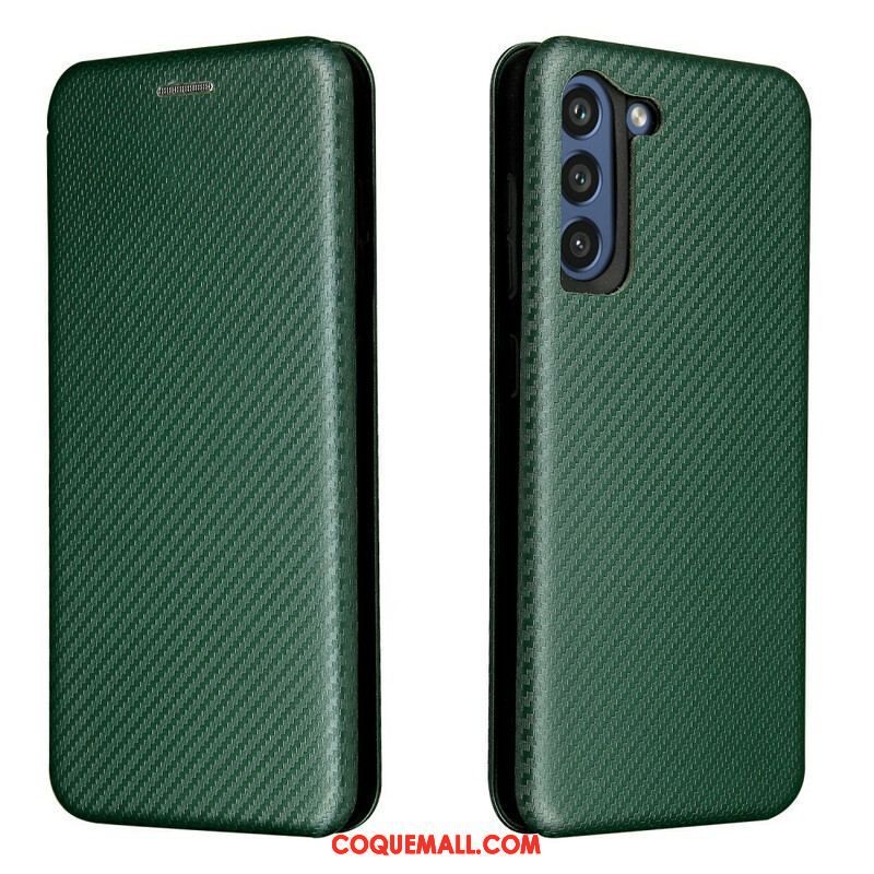 Flip Cover Samsung Galaxy S21 FE Fibre Carbone