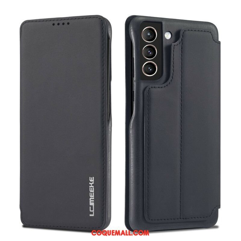 Flip Cover Samsung Galaxy S21 FE LC.IMEEKE Effet Cuir