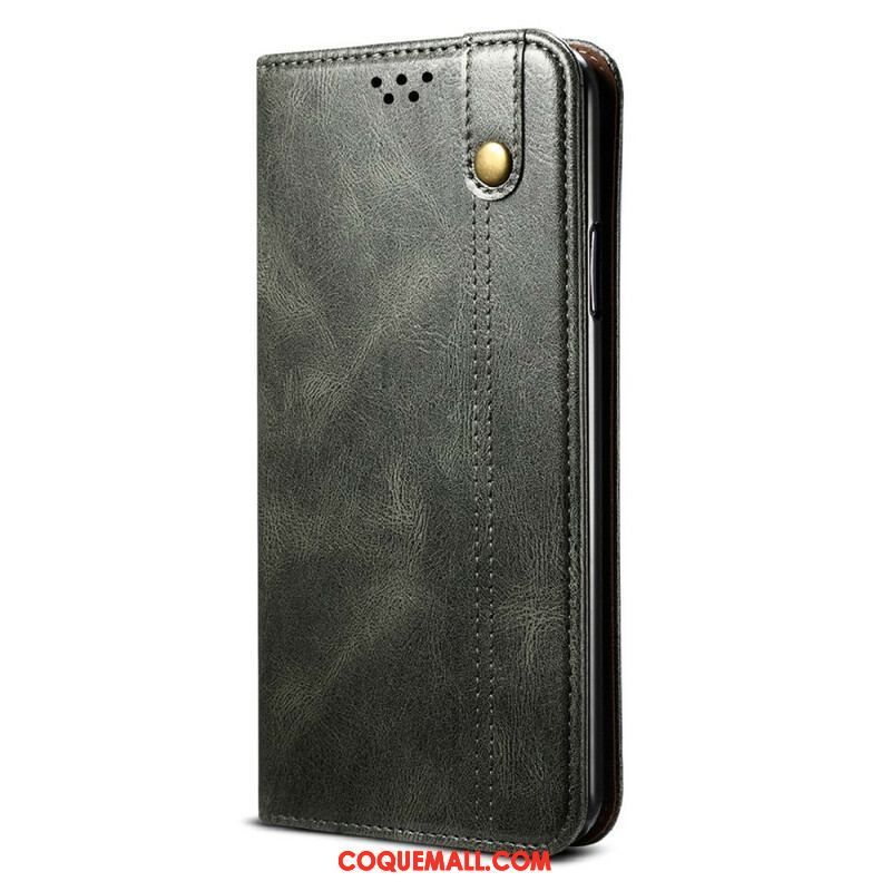 Flip Cover Samsung Galaxy S21 FE Simili Cuir Ciré