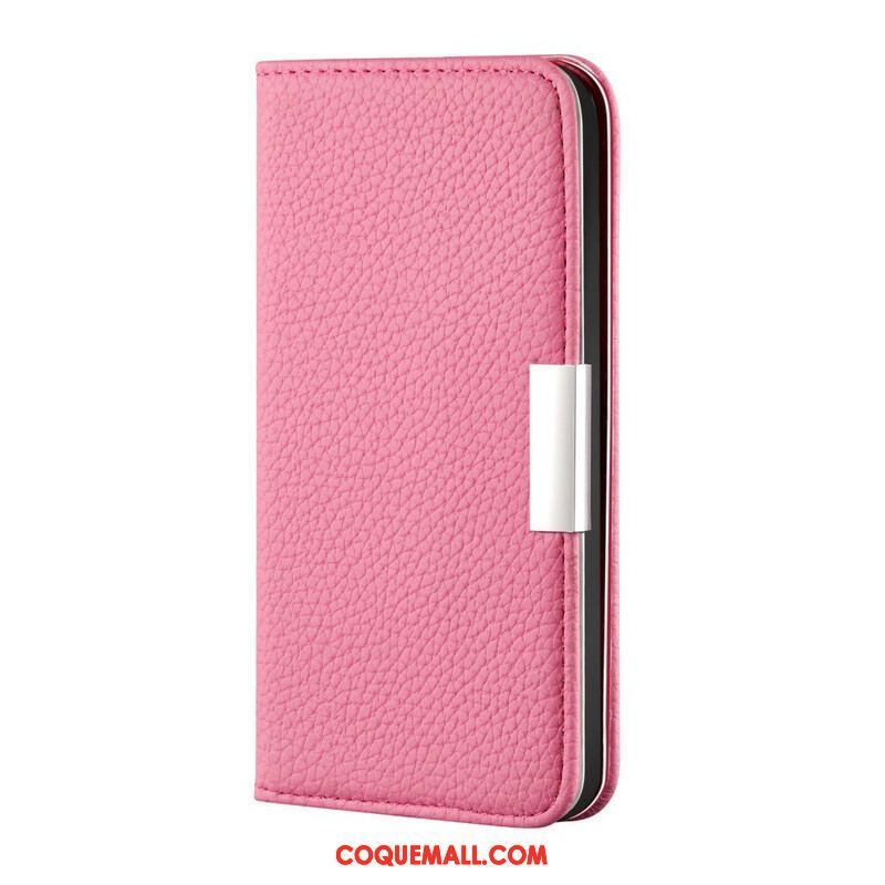 Flip Cover Samsung Galaxy S21 FE Simili Cuir Litchi Ultra Chic