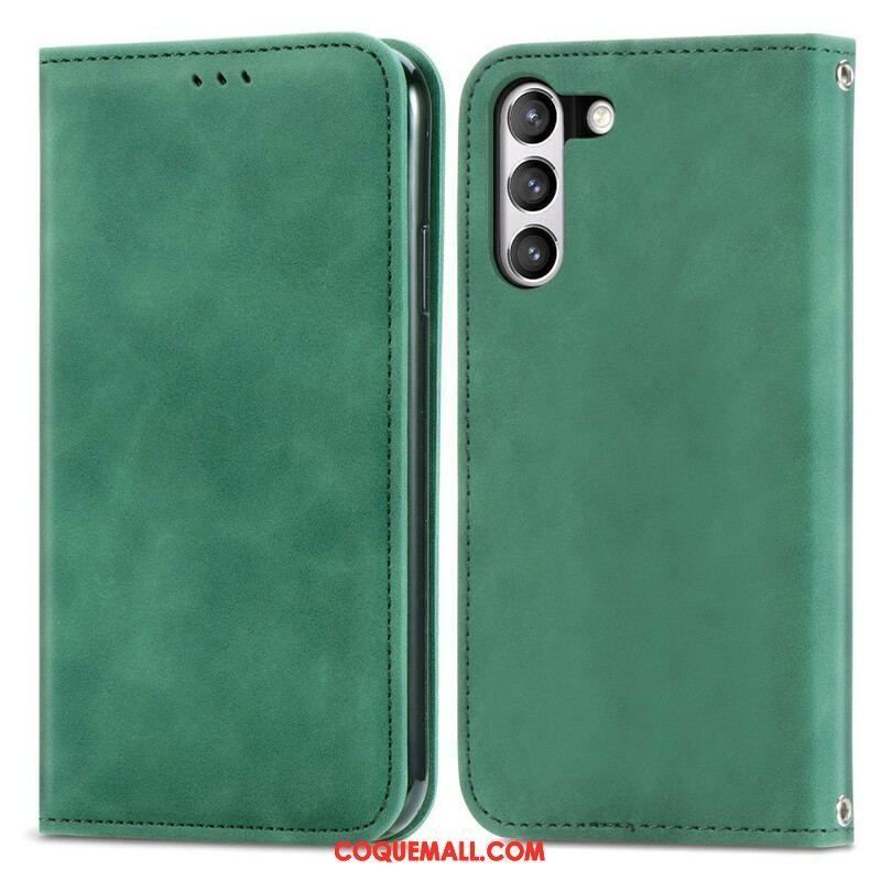 Flip Cover Samsung Galaxy S21 FE Simili Cuir Vintage