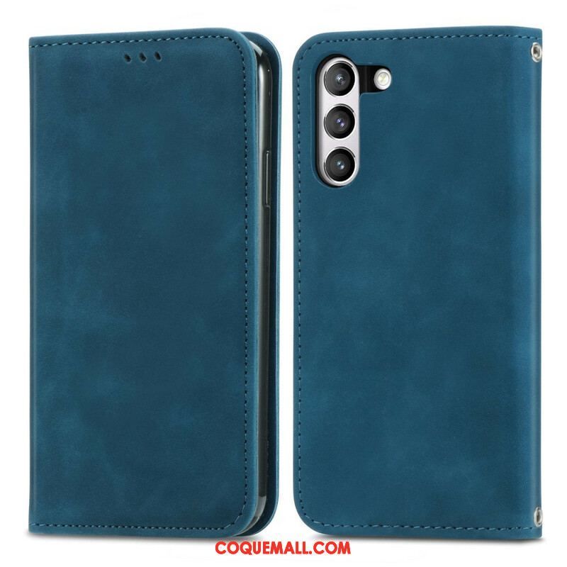 Flip Cover Samsung Galaxy S21 FE Simili Cuir Vintage