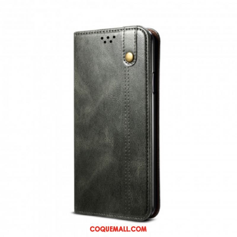 Flip Cover Samsung Galaxy S21 Ultra 5G Simili Cuir Ciré