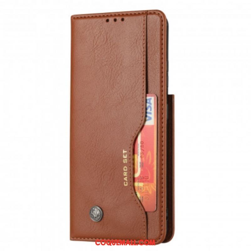 Flip Cover Samsung Galaxy S21 Ultra 5G Simili Cuir Porte-Cartes