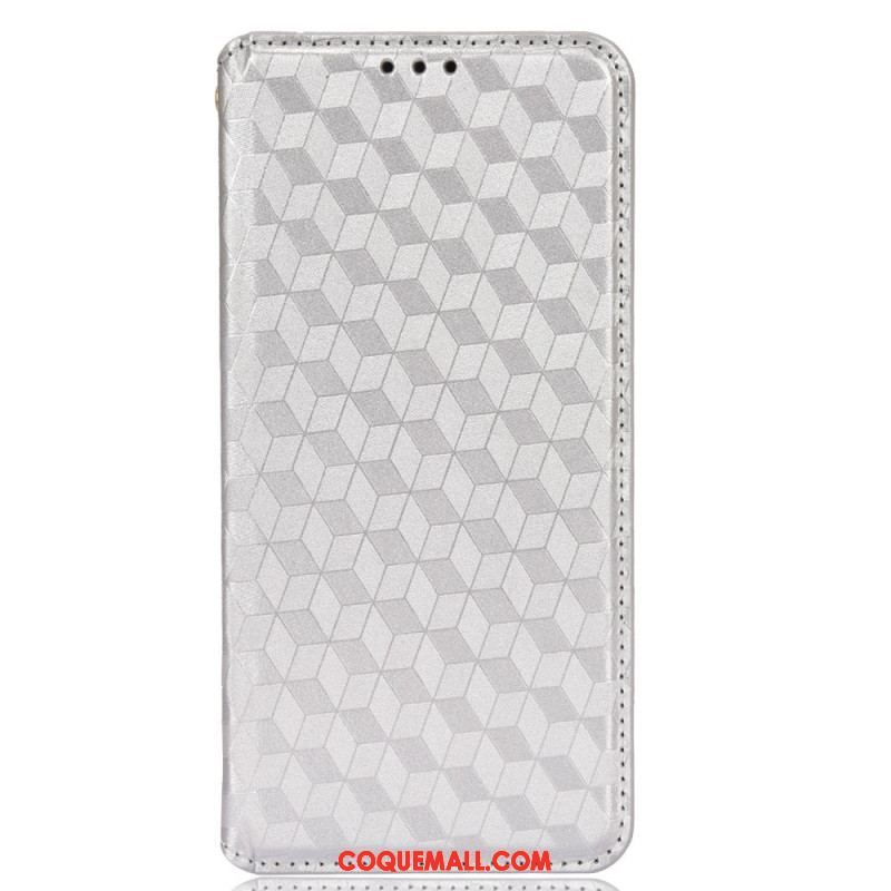 Flip Cover Samsung Galaxy S22 5G Effet Cuir Diamant