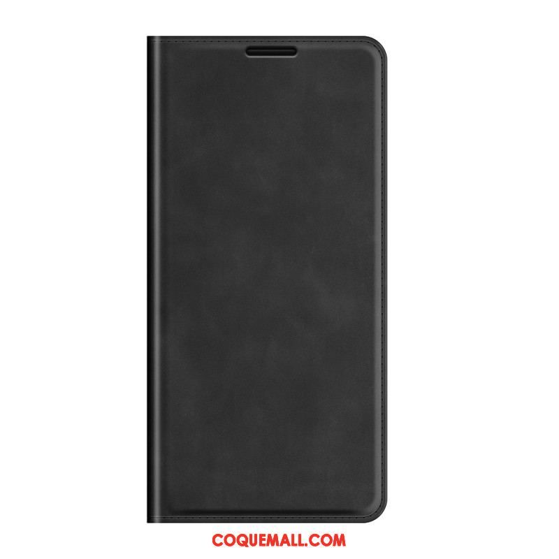 Flip Cover Samsung Galaxy S22 5G Effet Cuir Silky Touch