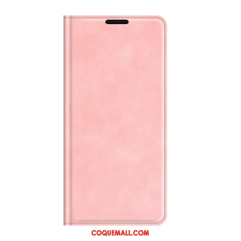 Flip Cover Samsung Galaxy S22 5G Effet Cuir Silky Touch