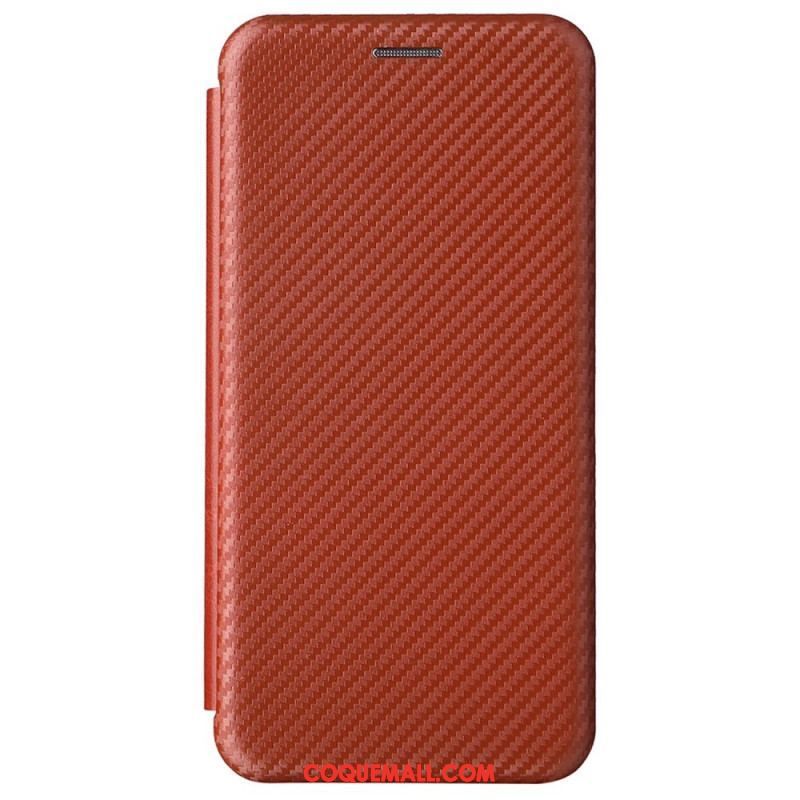 Flip Cover Samsung Galaxy S22 5G Fibre Carbone