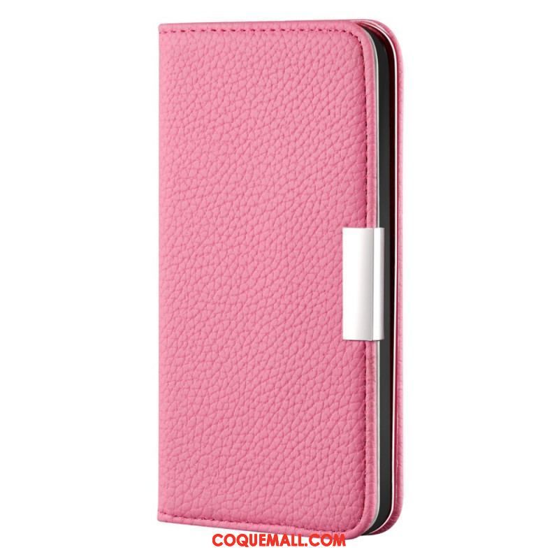 Flip Cover Samsung Galaxy S22 5G Simili Cuir Litchi Ultra Chic