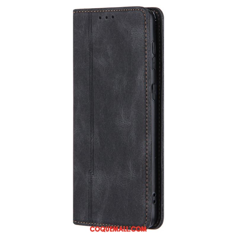 Flip Cover Samsung Galaxy S22 Style Cuir Ligne