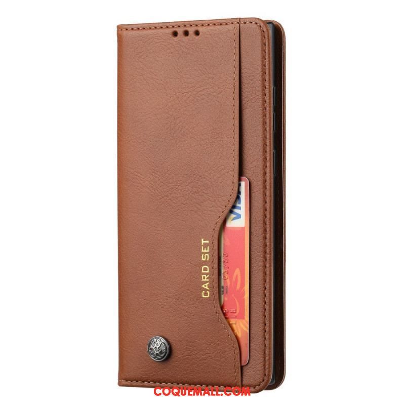 Flip Cover Samsung Galaxy S22 Ultra 5G Simili Cuir Porte-Cartes